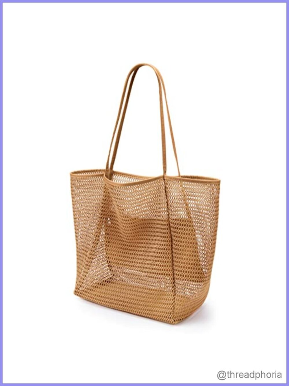 23L Mesh Beach Tote Bag Foldable Hobo Shoulder Bag Nylon